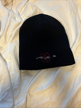 Classic Black Beanie with Red Embroidered Chevelle Logo